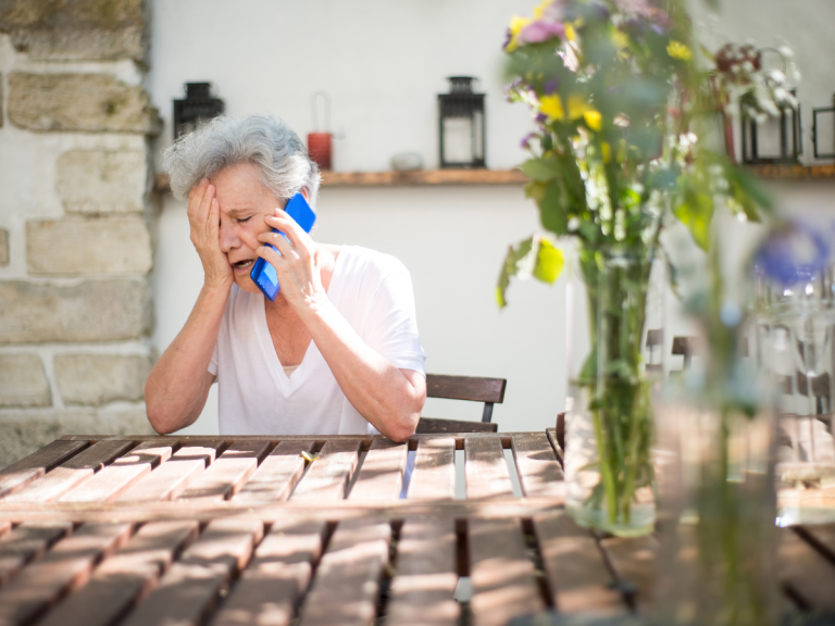 Woman on phone